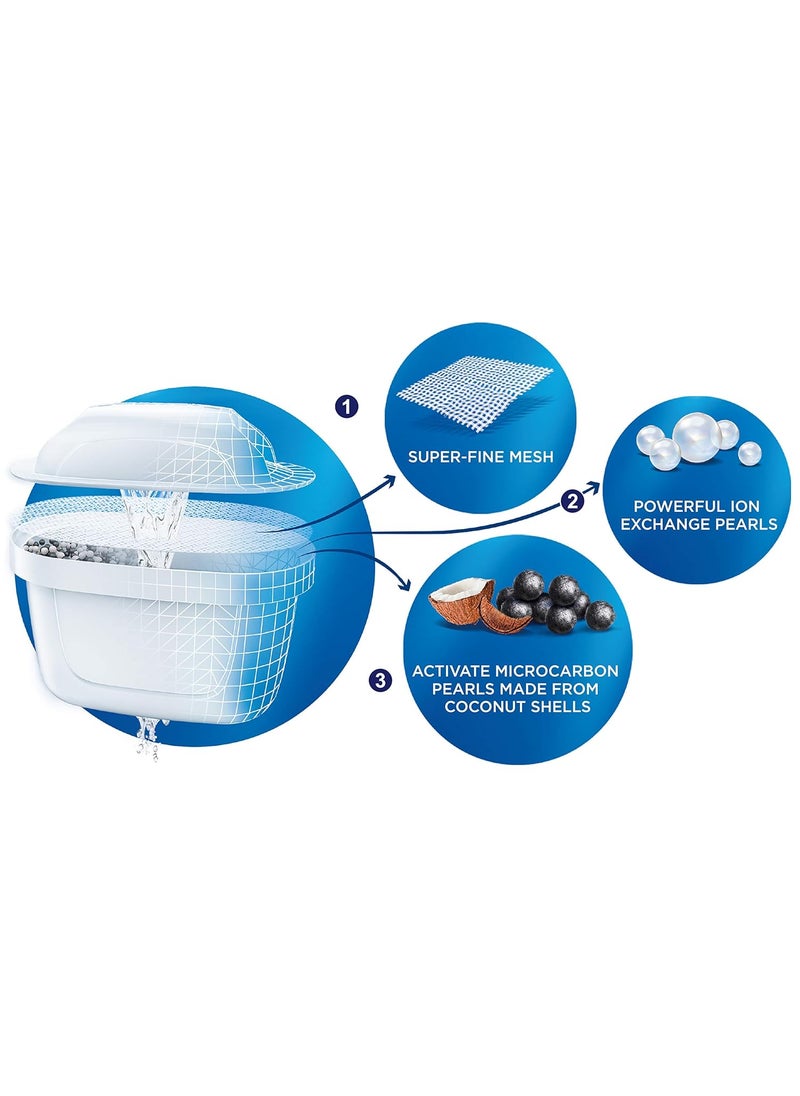 BRITA BRITA Flow Portable Water Filter| MicroFlow Technology reduces limescale, heavy metal & chlorine| Powerful Ion Exchange Pearls| Active Carbon| Non-Electric| Counter Top Installed| BPA-Free| 8.2L  - Image 3