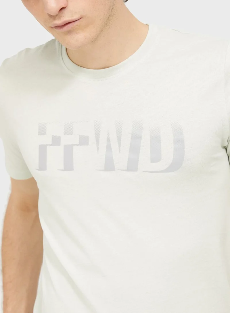 Blue Age Forward Crew Neck T-Shirt