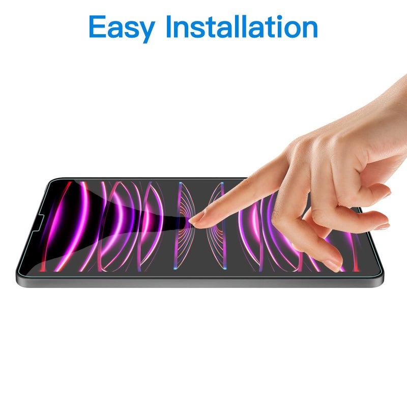 JETech Screen Protector for iPad Pro 11-Inch (2022/2021/2020/2018 Model), iPad Air 5/4 2022/2020 10.9-Inch, Face ID Compatible, Tempered Glass Film, 2-Pack - Image 5