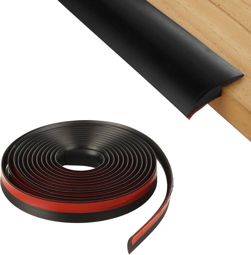 SENENQU Carpet Floor Transition Strip 20Ft SelfAdhesive Carpet to Tile Transition Edging Trim Suitable for Doorways Threshold Cover Height Within 5mm  Black - Image 1