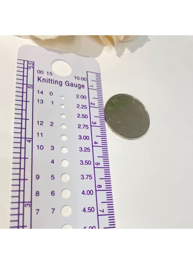 Plastic Ruler Sweater Needle Needle Gauge Measuring Instrument Manual DIY Measuring Ruler Multi-purpose Portable Wholesale-Model:001 - Image 1