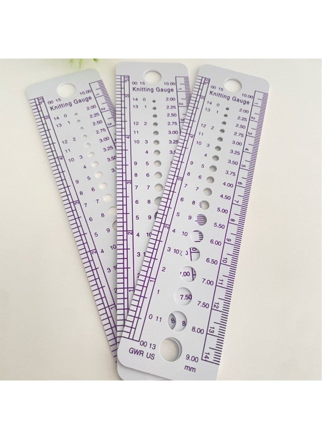 Plastic Ruler Sweater Needle Needle Gauge Measuring Instrument Manual DIY Measuring Ruler Multi-purpose Portable Wholesale-Model:001 - Image 3