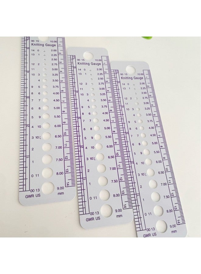 Plastic Ruler Sweater Needle Needle Gauge Measuring Instrument Manual DIY Measuring Ruler Multi-purpose Portable Wholesale-Model:001 - Image 4