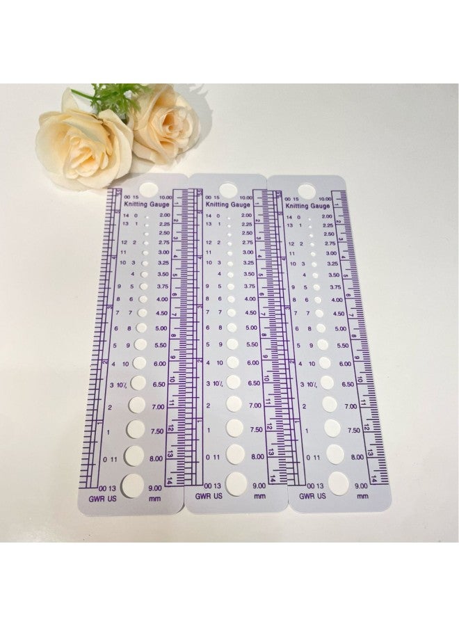 Plastic Ruler Sweater Needle Needle Gauge Measuring Instrument Manual DIY Measuring Ruler Multi-purpose Portable Wholesale-Model:001 - Image 2