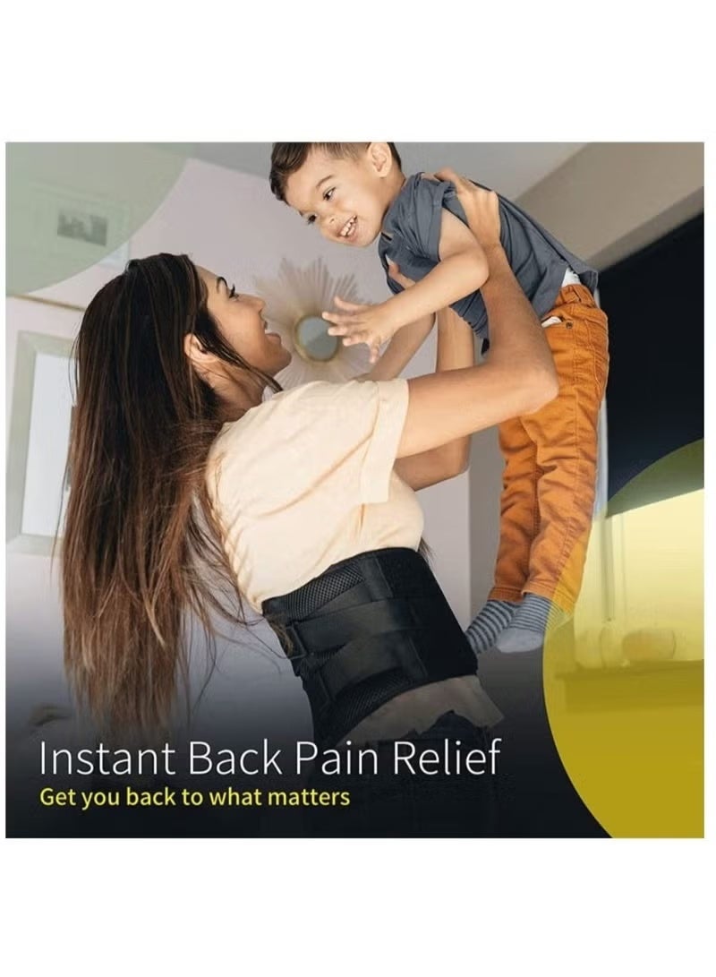 Back Brace, Lower Back Pain Relief with 7 Stays, Adjustable Back Support Belt for Work, Back Brace for Lower Back Pain Relief,Anti-skid Lumbar Support for Sciatica Scoliosis for Men and Women - Image 5