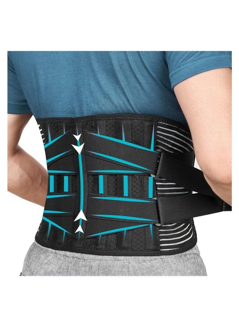 Back Brace, Lower Back Pain Relief with 7 Stays, Adjustable Back Support Belt for Work, Back Brace for Lower Back Pain Relief,Anti-skid Lumbar Support for Sciatica Scoliosis for Men and Women - Image 3