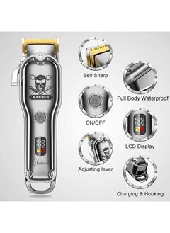 Hatteker Hatteker Hair Cutting Kit Pro Hair Clippers for Men Professional Barber Clippers IPX7 Waterproof Cordless Beard / Hair Trimmer  - Image 2