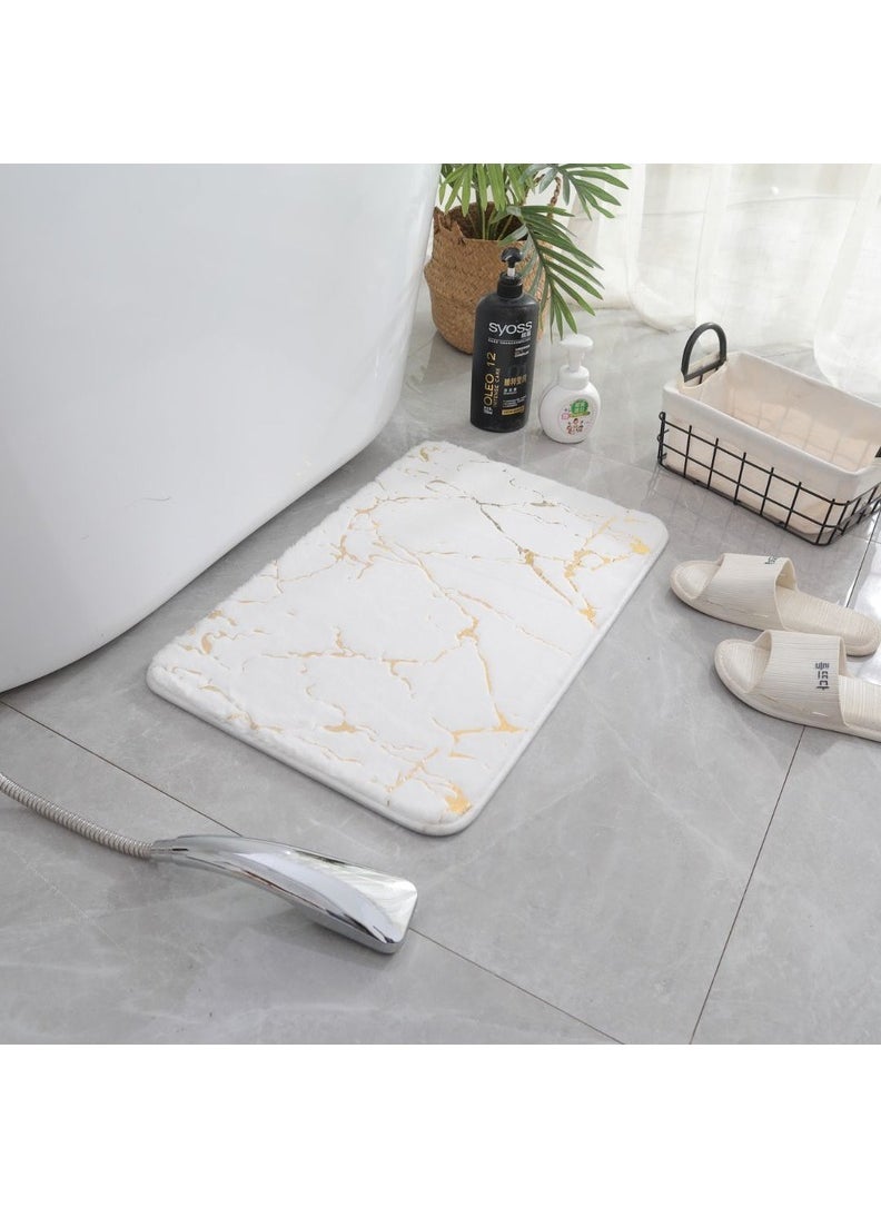 RIZARIES - SuperSoft Imitation Rabbit Fur Bronzing Door Mat - Image 1