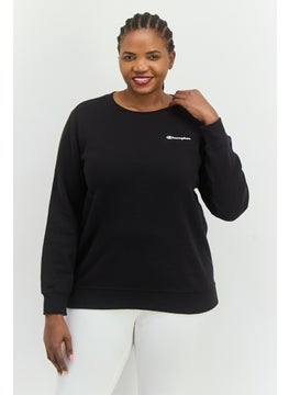 Champion Women Plus Size Long Sleeves Outdoor Sweatshirt, Black  - Image 1