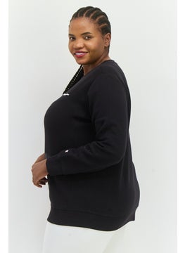 Champion Women Plus Size Long Sleeves Outdoor Sweatshirt, Black  - Image 3