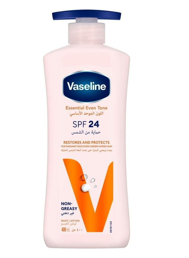 Vaseline Body Lotion Essential Even Tone UV Lightening with Vitamin B3 for Fair Even Toned Skin, 400ml - Image 1
