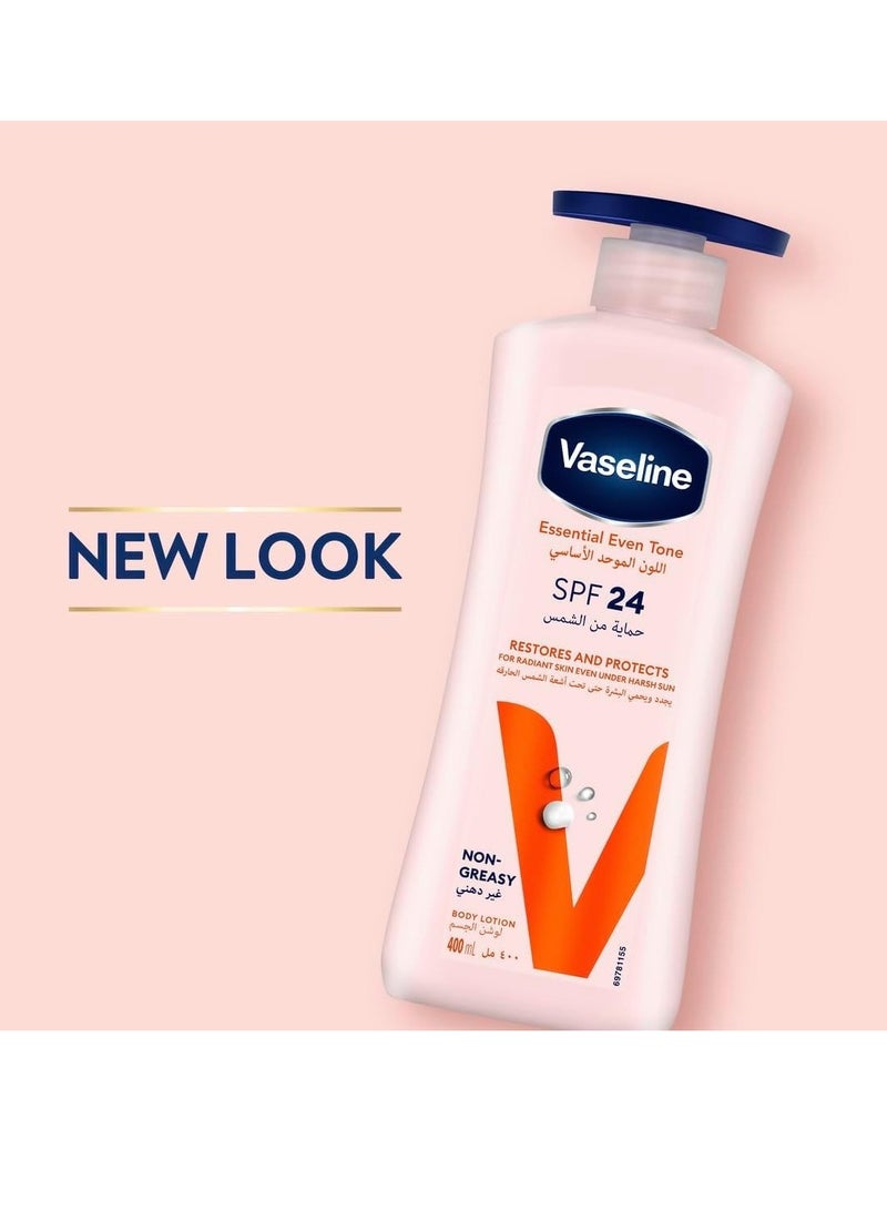 Vaseline Body Lotion Essential Even Tone UV Lightening with Vitamin B3 for Fair Even Toned Skin, 400ml - Image 2