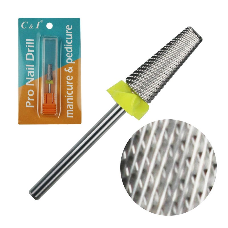 C & I 5 in 1 Nail Drill Bit, Cross & Slim Edition, Professional Nail Drills for Electric Manicure Drill Machine (Extra Fine -XF) - Image 1