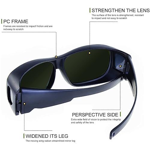 UpaClaire Welding Glasses Wrap-Around Safety Welding Lens,Welding Glasses Anti-Scratch Non-Slip UV Protection Laser Hair Removal Protective Glasses IPL200-2000nm Protection Safety Glasses No. 8 Color - Image 3