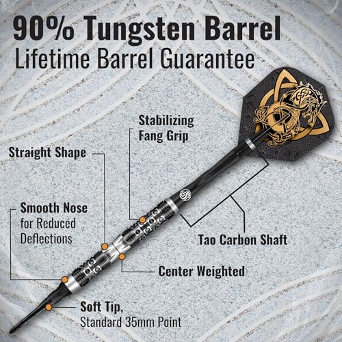 Shot طقم سهام شوت! دارتس فايكنغ وولف 90% تنغستن مع رأس ناعم | براميل احترافية للوحة دارت إلكترونية | وزن أمامي للدقة | أسلوب، قوة، وتحكم في القبضة | صنع في نيوزيلندا - Image 5