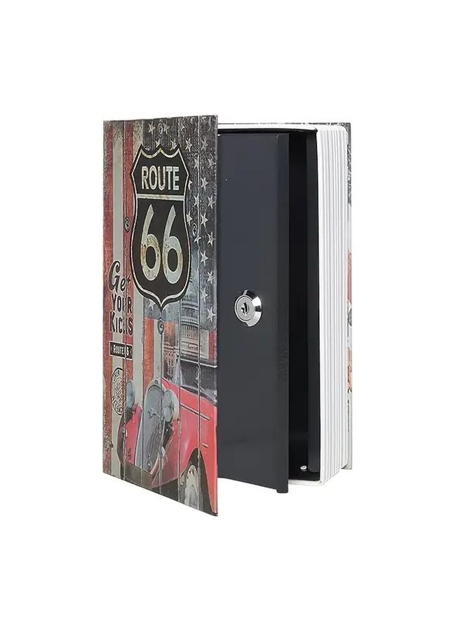 Key Lock Book Safe Security Storage Box for Cash Jewelry Documents - Image 1