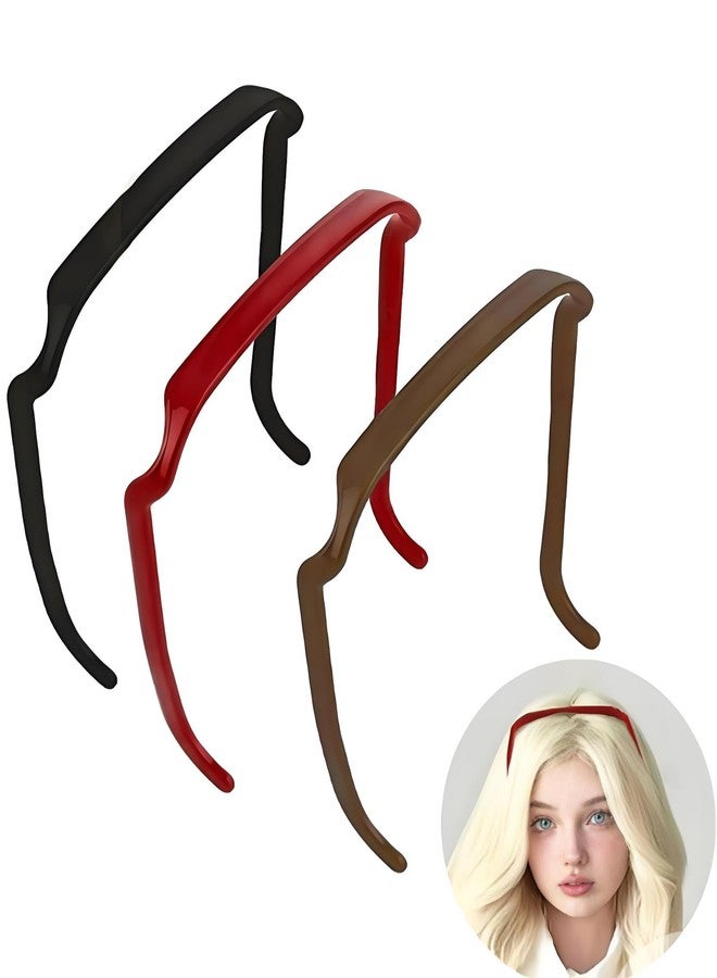 BdelrinQue 3Pcs Square Headband,Sunglasses Hairband, Sunglasses Headbandb for Thick Curly Hair Suitable for Add Fluffiness and Fixed Hairstyle To Daily Styling - Image 1