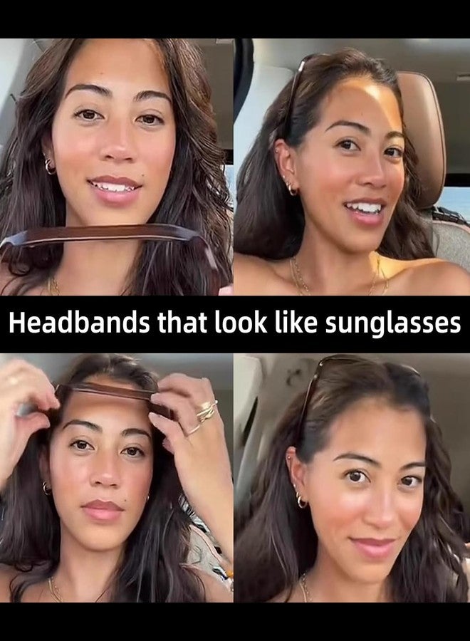 BdelrinQue 3Pcs Square Headband,Sunglasses Hairband, Sunglasses Headbandb for Thick Curly Hair Suitable for Add Fluffiness and Fixed Hairstyle To Daily Styling - Image 5
