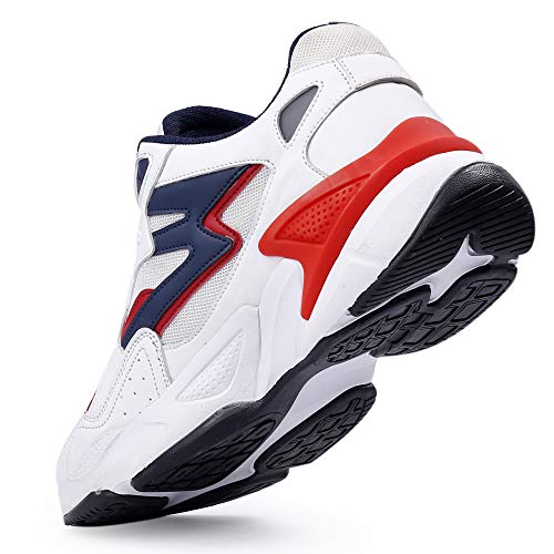 Bacca Bucci® Zeus Men Fashion Sneakers/Running Shoes with Chunky Rubber Outsole for Running, Walking, Training, Gyming, Streets, Parties & Fun- White, Size UK8 - Image 5