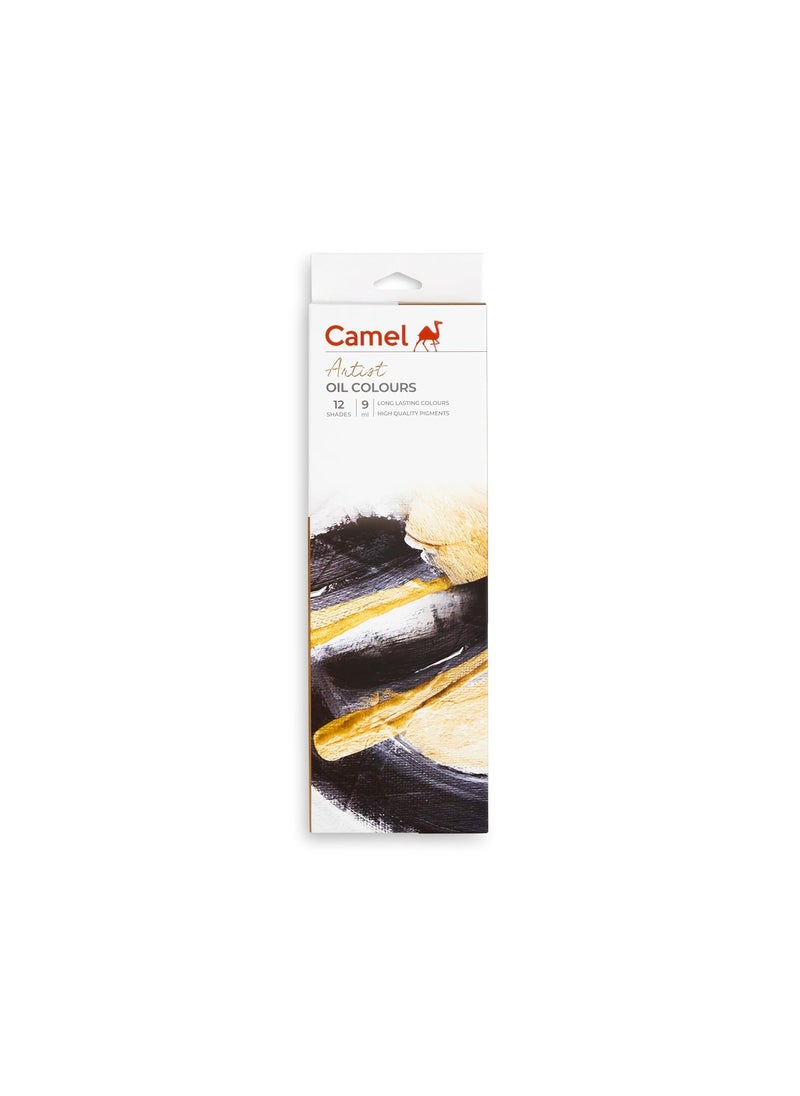 camel Camel Artist's Oil Color Box - 9Ml Tubes, 12 Shades - Assorted  - Image 1
