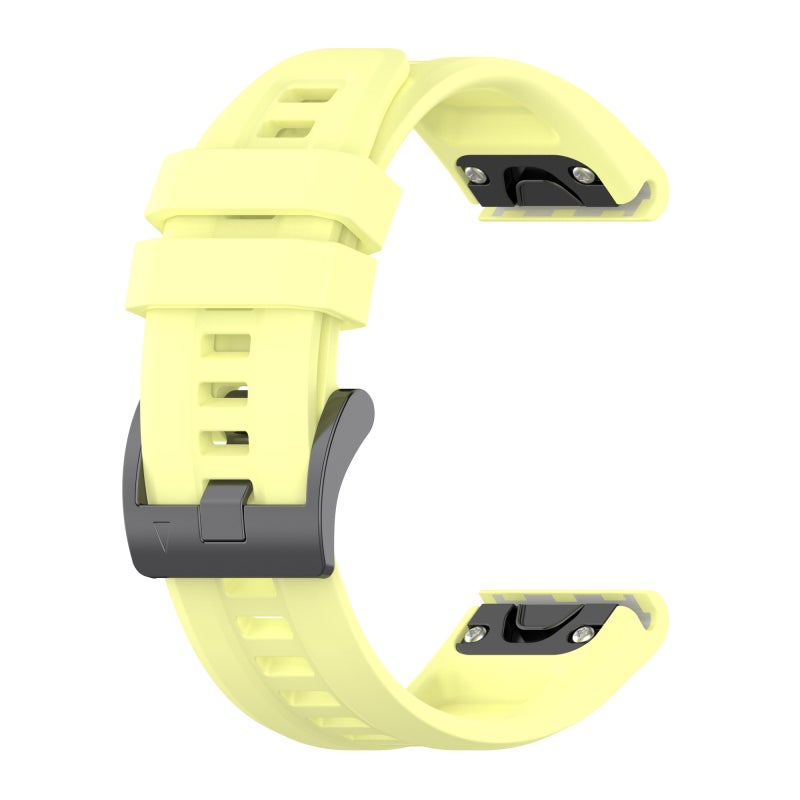 S-TOP For Garmin Forerunner 945 22mm Silicone Solid Color Watch Band(Yellow) - Image 1