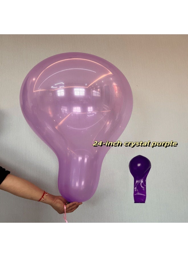 24-inch purple balloon（2 balloons）,made of natural latex,thickened material,durable,suitable for birthday parties and weddings - Image 4