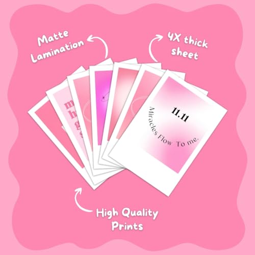 Funk You Store Manifestation Cards (Set of 15) Positive Affirmation Cards Posters (8 x 6 cm) | Vision board Supplies | Feel Good for Wall, Bedroom, Living room | Pink girly aesthetic Posters | Poster for Phone Accessories (C_033) - Image 4