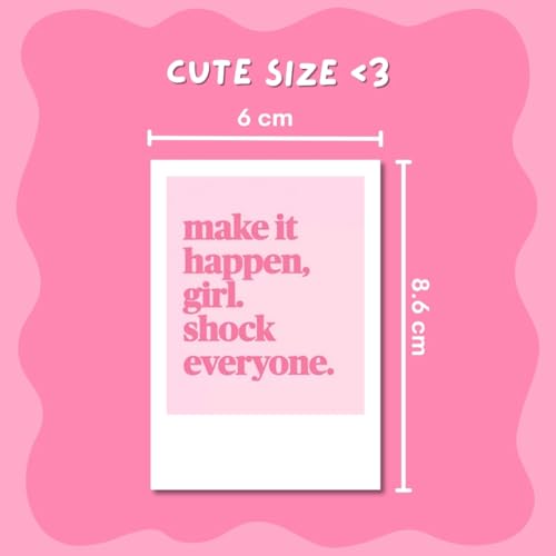 Funk You Store Manifestation Cards (Set of 15) Positive Affirmation Cards Posters (8 x 6 cm) | Vision board Supplies | Feel Good for Wall, Bedroom, Living room | Pink girly aesthetic Posters | Poster for Phone Accessories (C_033) - Image 5