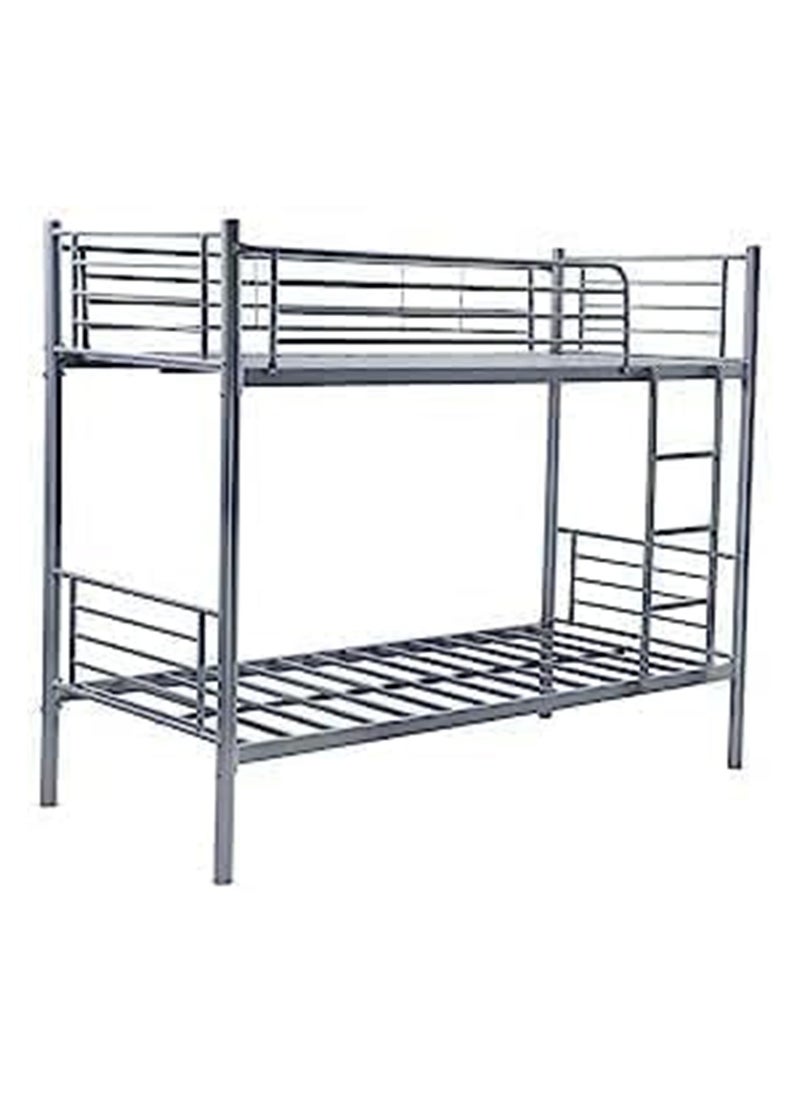 Generic - Heavy Duty Bunk Bed Metal Bunk Bed Guardrails,Sleek and Strong Metal Bunk Bed,Durable Twin Bunk Bed with Safety Rails,Space-Saving and Kid-Friendly Bunk Bed,Apartment Studio Room Size 90x190 cm - Image 1