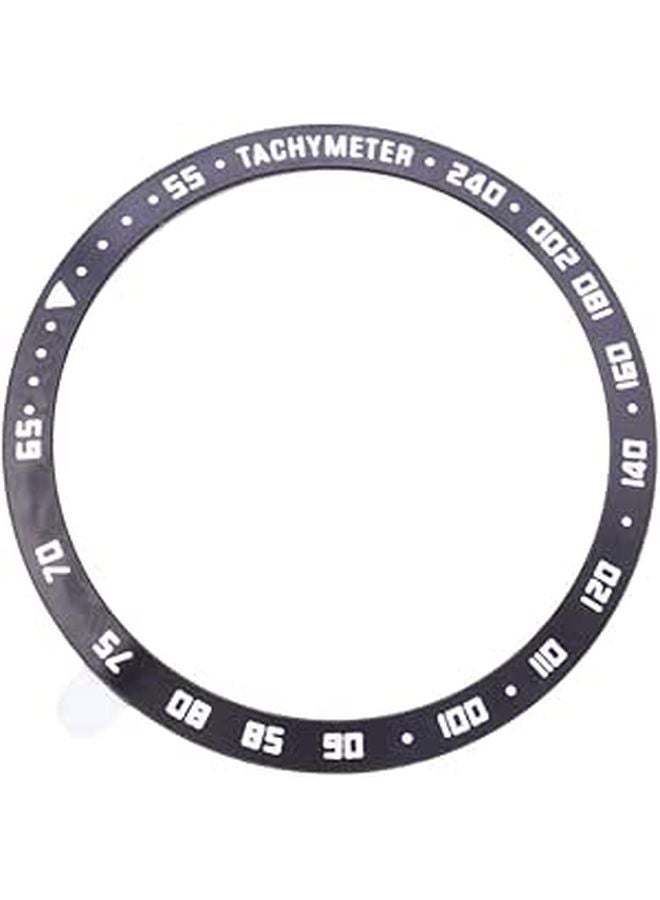 Classic Steel Protective Bezel Cover Ring For Frontier Watch Black White Lettering - Image 1