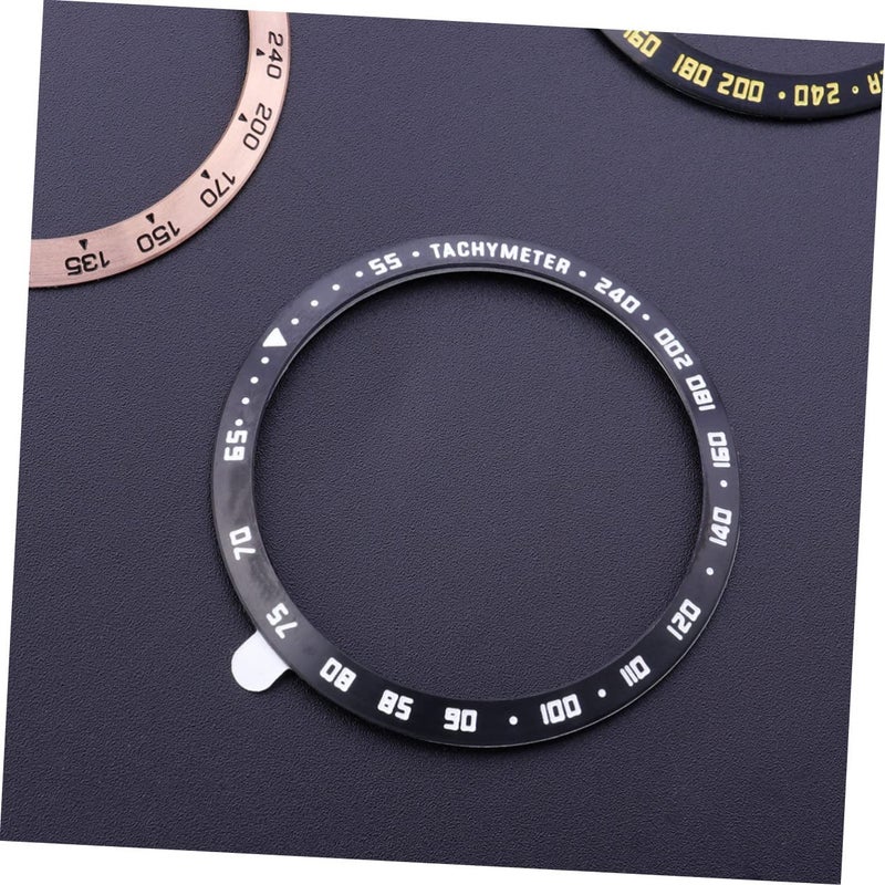 Classic Steel Protective Bezel Cover Ring For Frontier Watch Black White Lettering - Image 3