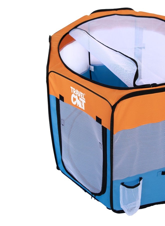 Your Cat Backpack Travel Cat Portable Cat Tent - Durable Foldable Pet Playpen for Indoor and Outdoor Cats, Small Dogs etc. - 16" x 29" Collapsible Tent with Zipper Top, Cover Door and Scratch-Resistant Mesh Paneling - Image 4