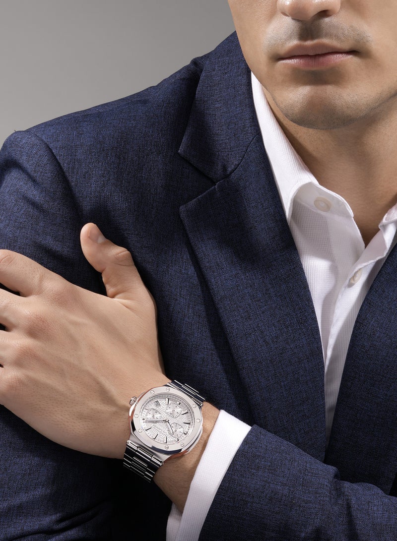 Guy Laroche Charlie Watch for Men with Silver Stainless Steel Bracelet 45 mm 5 Atm  - Image 5