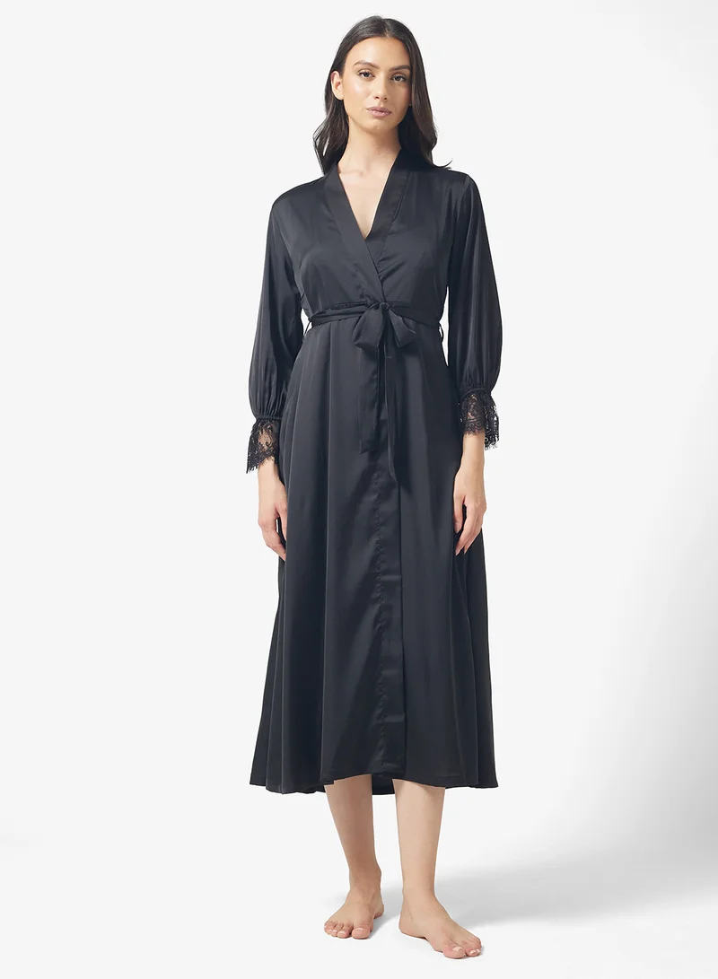 ELLA Robe With Lace Sleeves