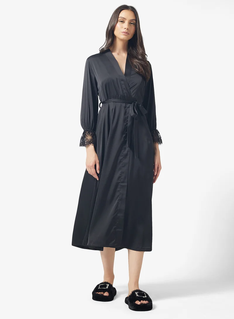 ELLA Robe With Lace Sleeves