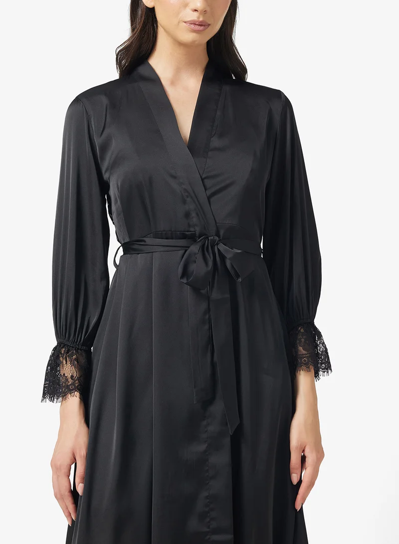 ELLA Robe With Lace Sleeves