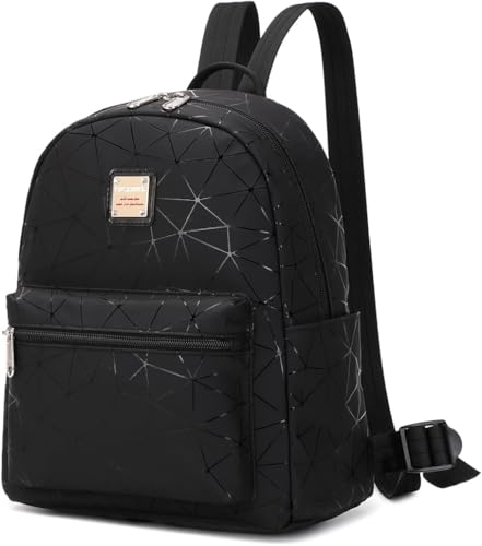 Cusangel Black Mini Backpack For womens black backpack Purse10L Synthetic Leather Cute Small Backpack with PocketsTravel Fashion BackpackLadies Shoulder Bags - Image 1