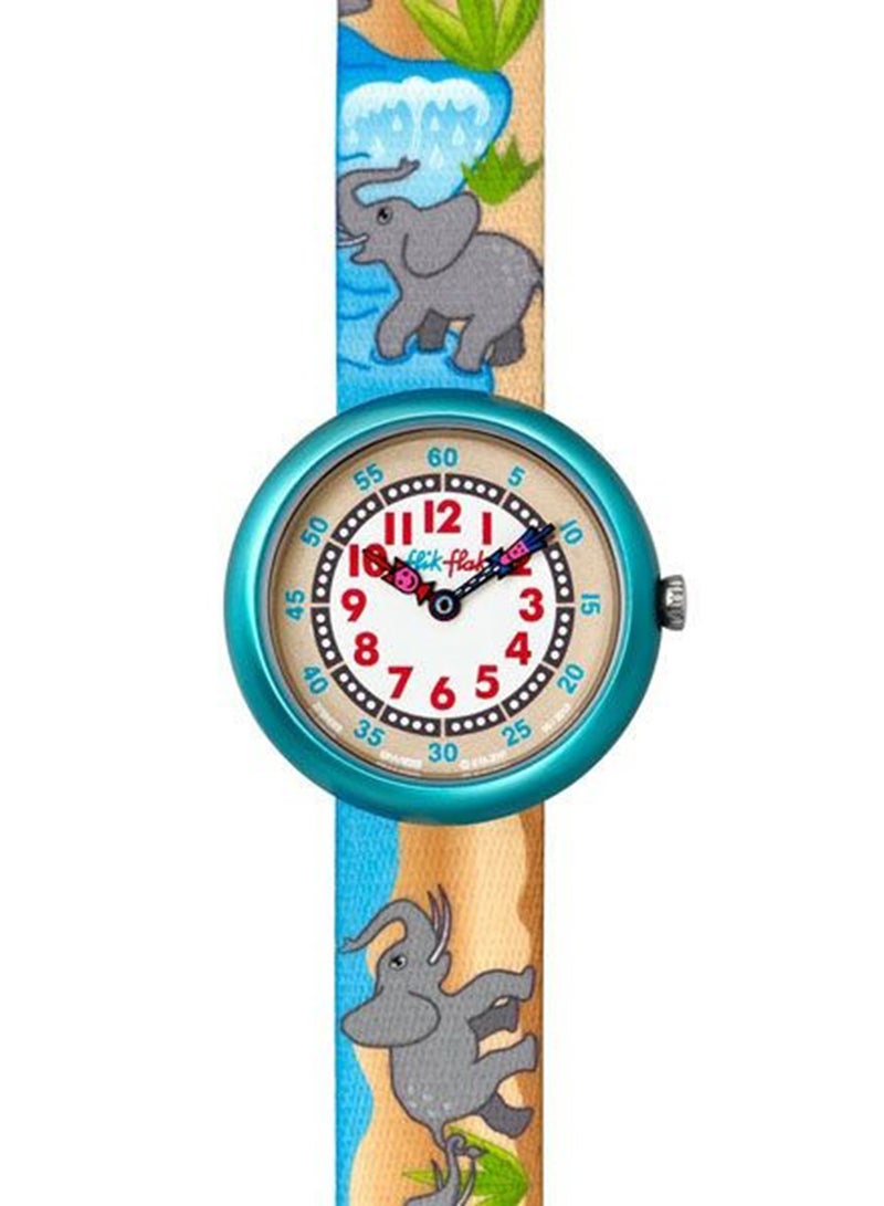 Swatch Kids Unisex Elephantinopolis Quartz Movement Water Resistant Wrist Watch - 32 Mm - Image 1