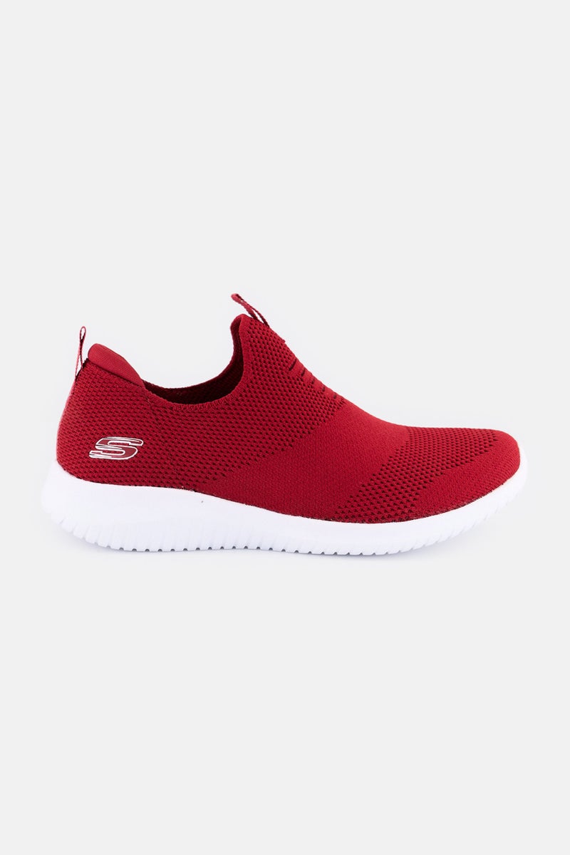 SKECHERS Women Ultra Flex Slip On Outdoor Shoes, Red  - Image 4