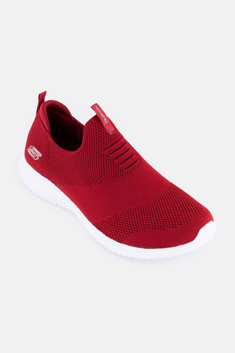 SKECHERS Women Ultra Flex Slip On Outdoor Shoes, Red  - Image 1