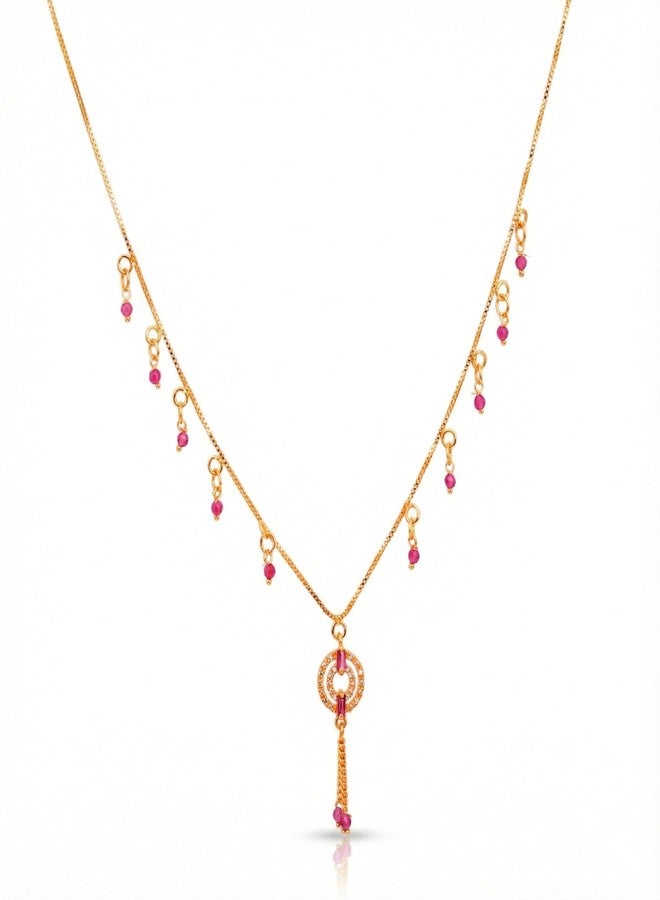 Cart Log سلسلة كارت لوج العرقية؛ سلسلة الساري؛ مجوهرات تقليدية للنساء؛ سلسلة للرقبة التقليدية؛ طقم مجوهرات للنساء - Image 1