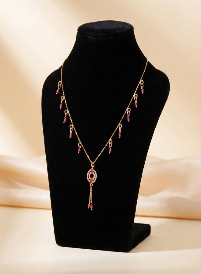 Cart Log سلسلة كارت لوج العرقية؛ سلسلة الساري؛ مجوهرات تقليدية للنساء؛ سلسلة للرقبة التقليدية؛ طقم مجوهرات للنساء - Image 2