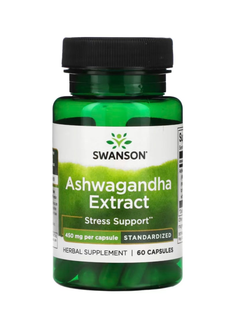 SWANSON Ashwagandha Extract Standardized 450 Mg 60 Capsules - Image 1