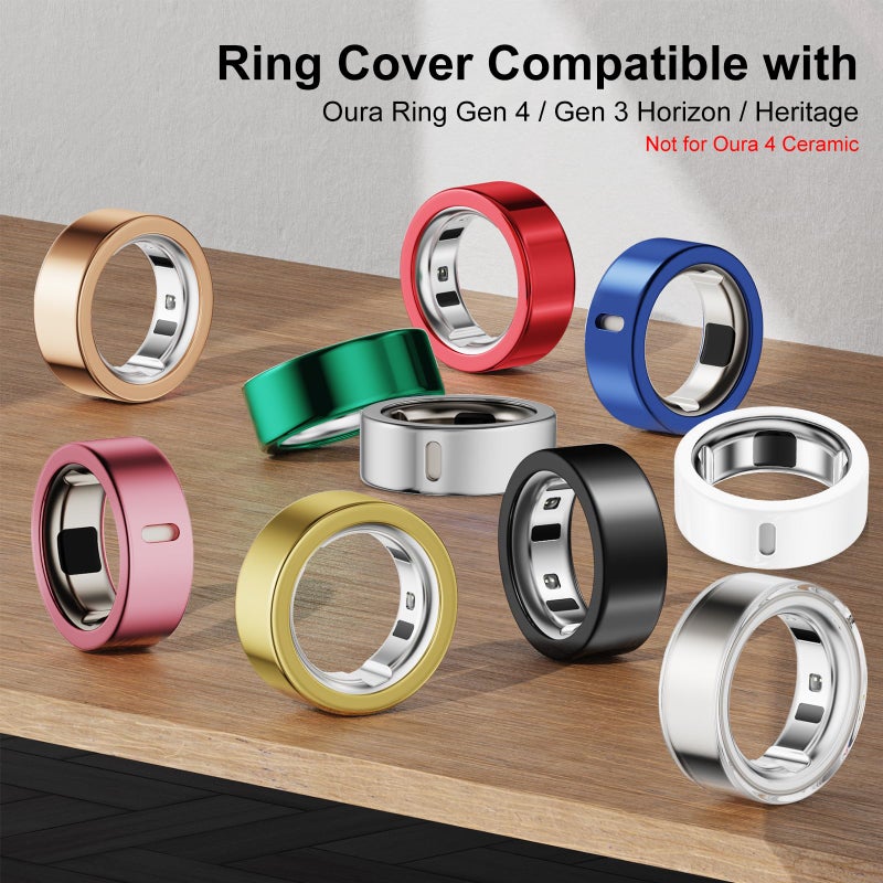 Hexasider 5 Pack Ring Cover Compatible with Oura Ring Gen 4/Oura Ring Gen 3 Horizon/Heritage, Abrasion-Resistant TPU Case for Oura Ring Protector Accessories for Oura Size 8 - Image 2