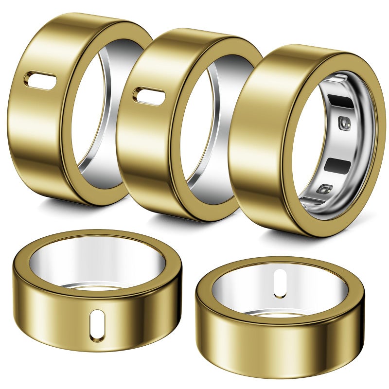 Hexasider 5 Pack Ring Cover Compatible with Oura Ring Gen 4/Oura Ring Gen 3 Horizon/Heritage, Abrasion-Resistant TPU Case for Oura Ring Protector Accessories for Oura Size 8 - Image 1