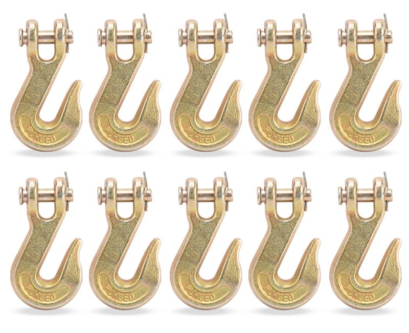9TH SHOP Clevis Grab Hooks, 3/8" Pin 6600 lbs G70 Heavy Duty Grab Hook Clevis for Truck Trailer Tow Chain Transport (10Pack) - Image 1