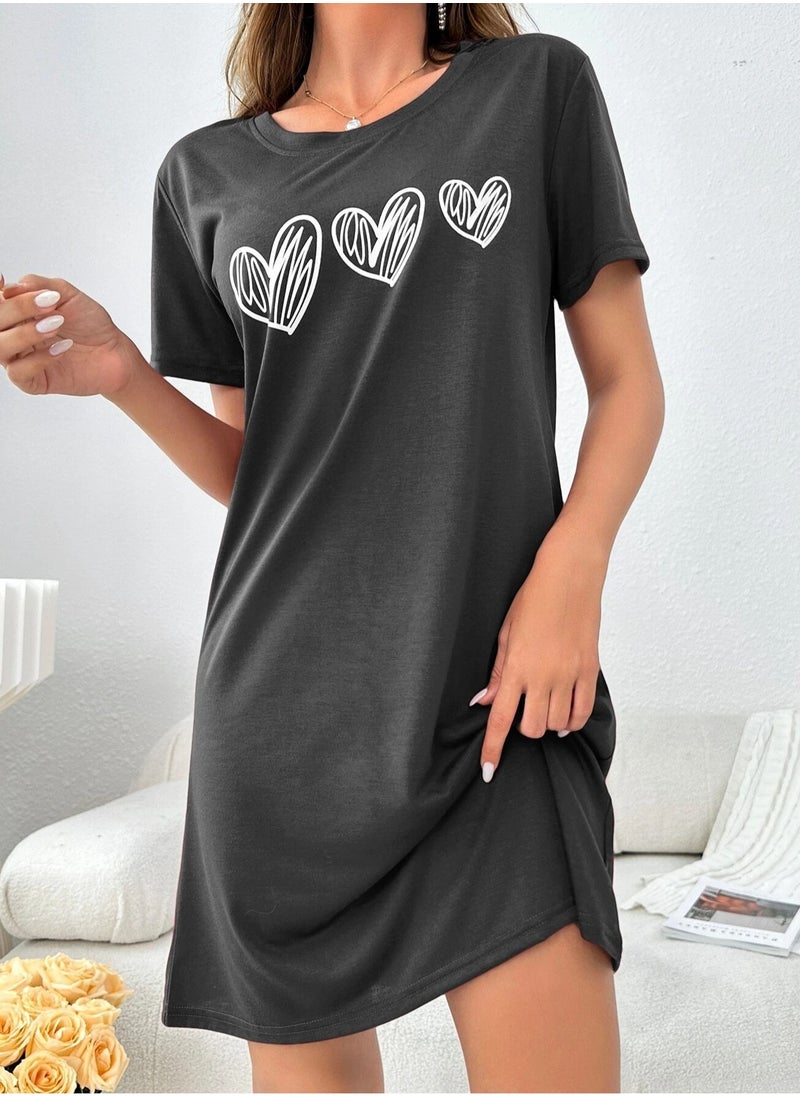 Mesery Mesery Sleepshirt Cotton Short Sleeves Printed  - Image 2