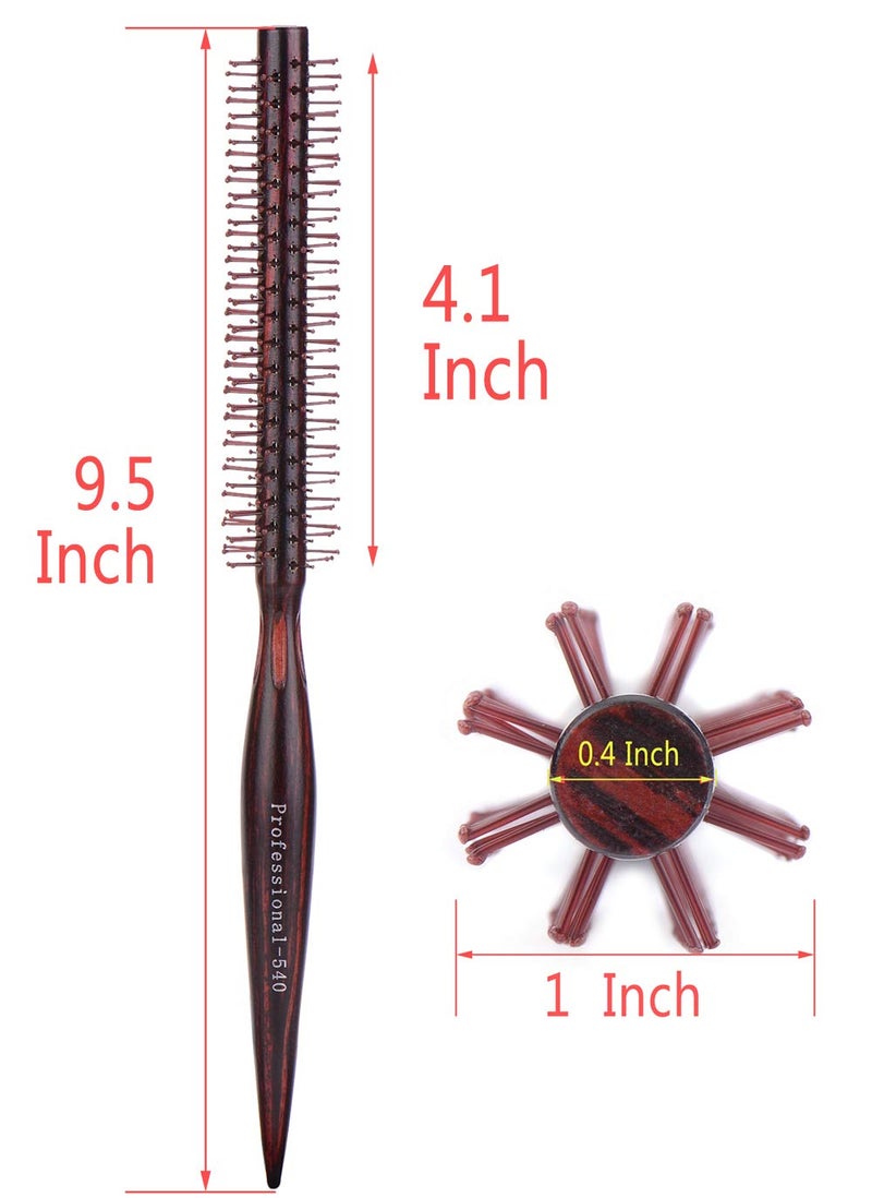 PERFEHAIR Small Mini Round Hair Brush Nylon Bristles, Short Hair Blow Drying Styling Roll Hairbrush - Image 3