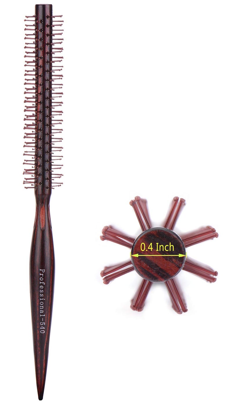 PERFEHAIR Small Mini Round Hair Brush Nylon Bristles, Short Hair Blow Drying Styling Roll Hairbrush - Image 1