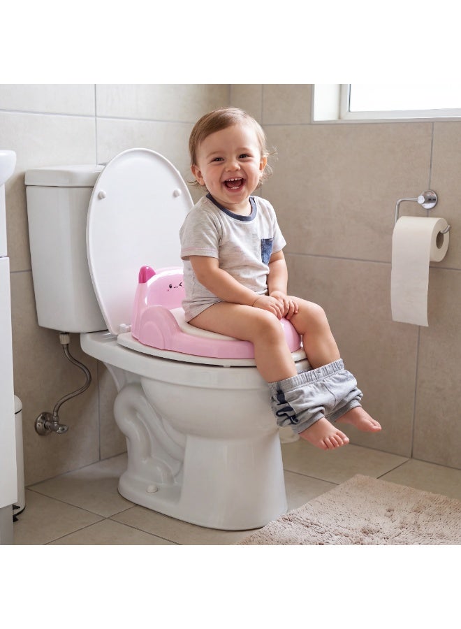 Premium Potty Training Seat for Toddlers with Handles & Splash Guard - Secure Baby Toilet Trainer Ring -  Soft Paded - Image 1